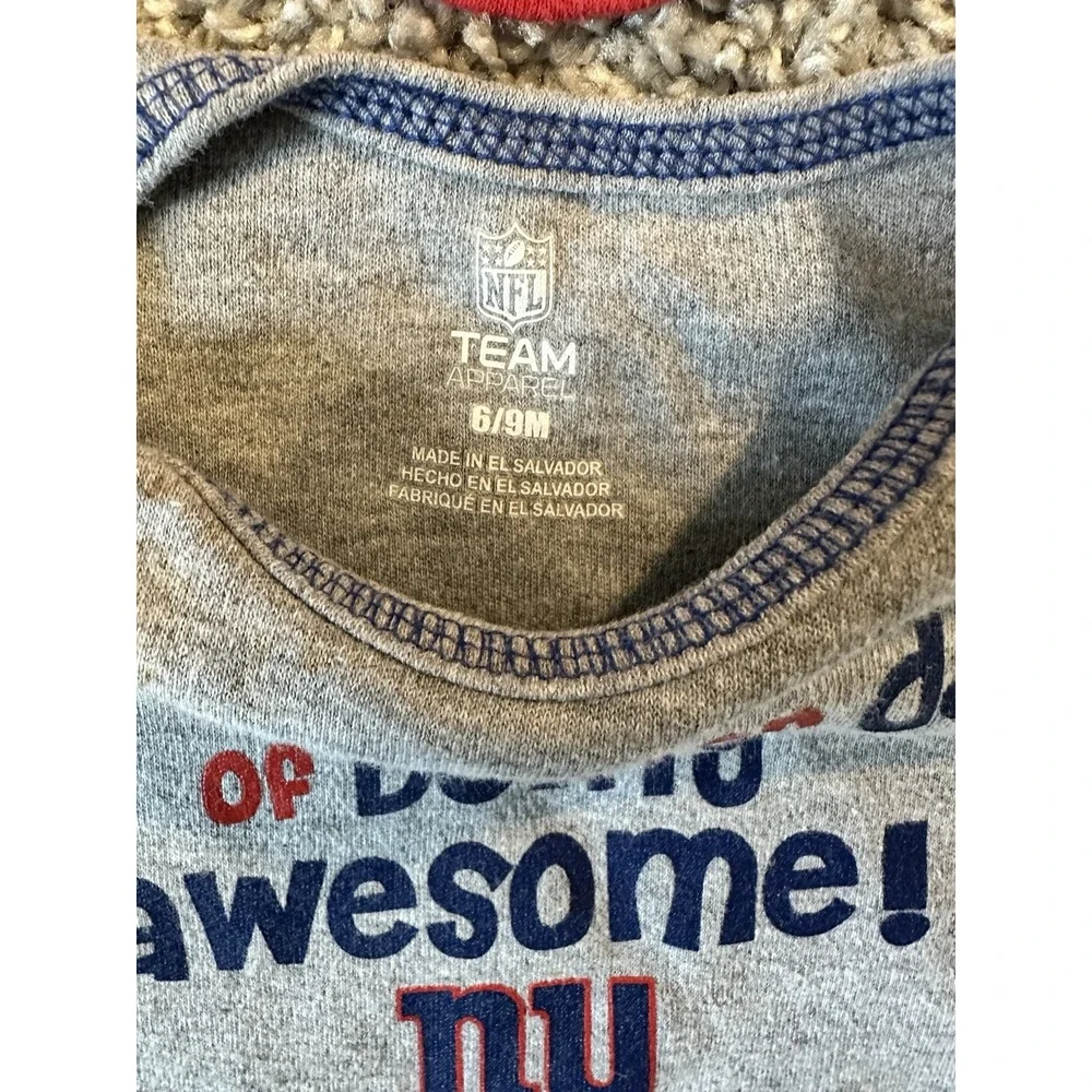 Lot Of Baby New York Giants Body Suits 3/6 & 6/9 Months One Knicks Bodysuit EUC!